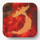 Phoenix und Feuer Pappteller (Vorderseite)