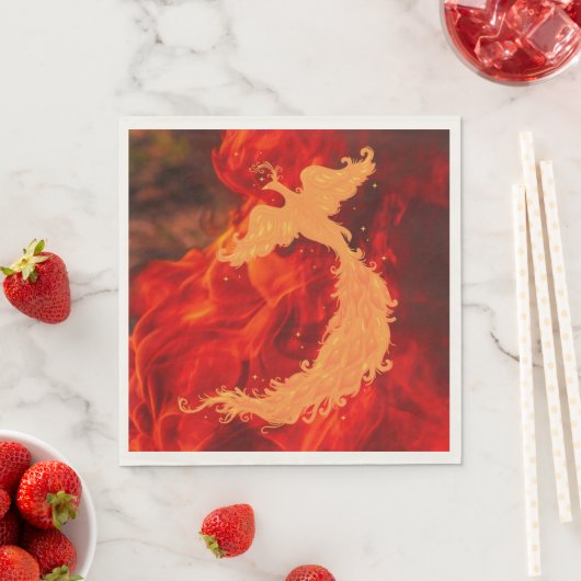 Phoenix und Feuer Serviette (Beispiel)