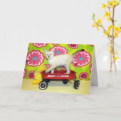 Phoenix und Radio Flyer Grußkarte Karte (Gelbe Blume)