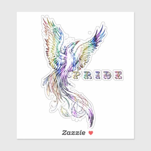 Phoenix und Stolz Aufkleber (Blatt)