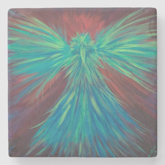 Phoenix-Untersetzer Steinuntersetzer (Vorderseite)