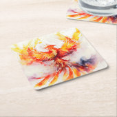 Phoenix-Verbreitung ist Flügel, die aus den Aschen Rechteckiger Pappuntersetzer (angewinkelt)