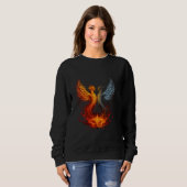 Phoenix-Verjüngung Mythischer Vogelkünstler Sweatshirt (Vorne ganz)
