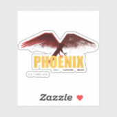 Phoenix Vingate Graphic Aufkleber (Blatt)