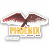 Phoenix Vingate Graphic Aufkleber (Vorderseite)