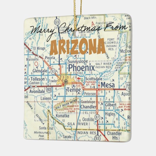 Phoenix Vintage Karte Keramikornament (Links)