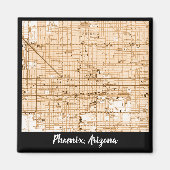 Phoenix Vintage Karte Magnet (Vorne)
