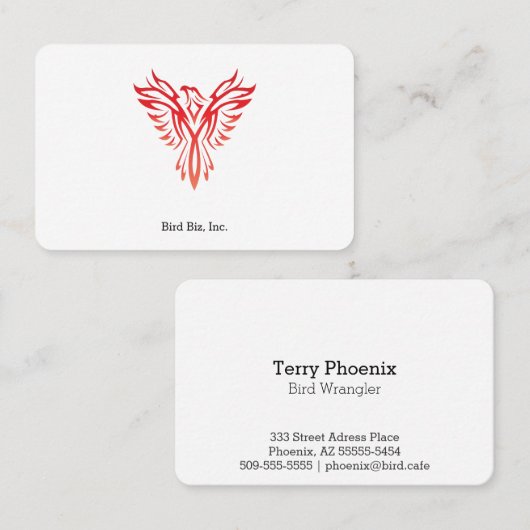Phoenix Visitenkarte (Vorne/Hinten)