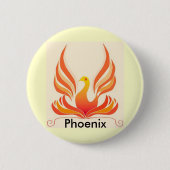 Phoenix-Vogel Button (Vorderseite)