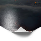 Phoenix-Vogel steigt mit Flammen auf Fotodruck (Ecke)