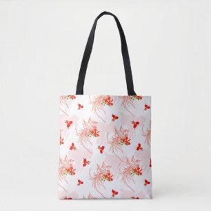 Phoenix-Vogel und Phoenix-Blume nahtloses Muster Tasche