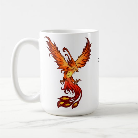 Phoenix-Vogel-Verzeihen-Tasse Kaffeetasse (Links)