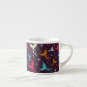 Phoenix-Vogel-Zahl Muster Espressotasse (Rechts)