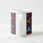 Phoenix-Vogel-Zahl Muster Jumbo-Tasse (Rückseite)