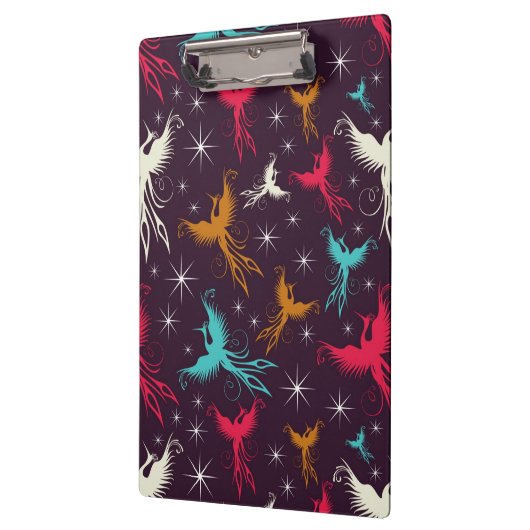 Phoenix-Vogel-Zahl Muster Klemmbrett (Links)