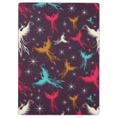 Phoenix-Vogel-Zahl Muster Klemmbrett (Rückseite)