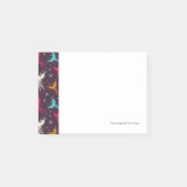 Phoenix-Vogel-Zahl Muster Post-it Klebezettel (Vorderseite)