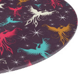 Phoenix-Vogel-Zahl Muster Schneidebrett (Ecke)