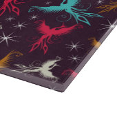 Phoenix-Vogel-Zahl Muster Schneidebrett (Ecke)