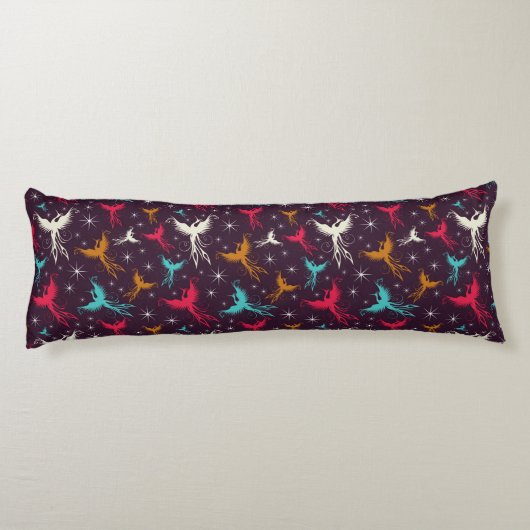 Phoenix-Vogel-Zahl Muster Seitenschläferkissen (Rückseite)