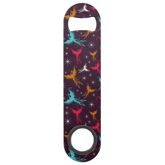 Phoenix-Vogel-Zahl Muster Speedflaschenöffner (Rückseite)