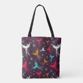 Phoenix-Vogel-Zahl Muster Tasche (Rückseite)