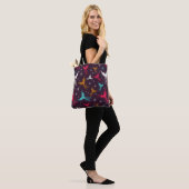 Phoenix-Vogel-Zahl Muster Tasche (Am Model)
