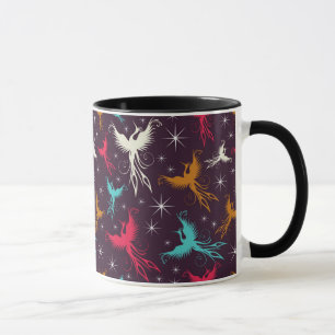 Phoenix-Vogel-Zahl Muster Tasse