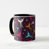 Phoenix-Vogel-Zahl Muster Tasse (Vorderseite Links)