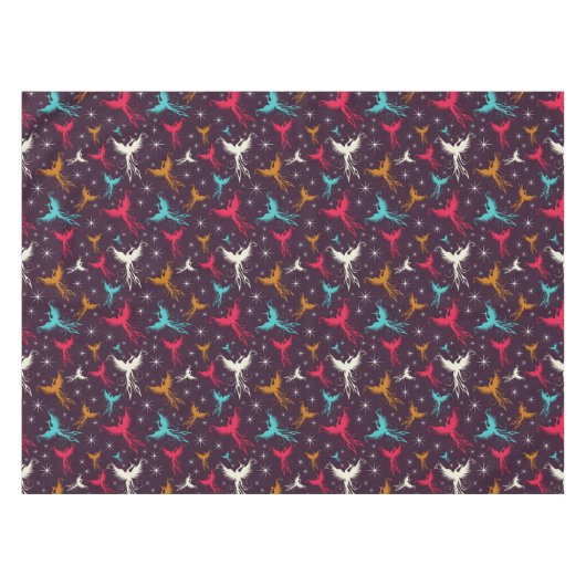 Phoenix-Vogel-Zahl Muster Tischdecke (Vorderseite (Horizontal))