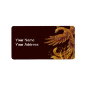 Phoenix-Vogellabel Adressaufkleber (Vorne)