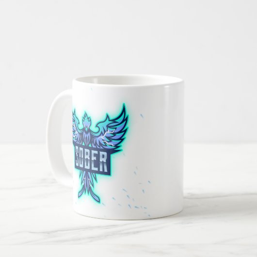 Phoenix von Sobriety Kaffeetasse (Vorderseite Links)