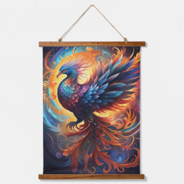 Phoenix Wall Tapestry Wandteppich Mit Holzrahmen