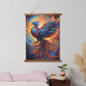 Phoenix Wall Tapestry Wandteppich Mit Holzrahmen (Schlafzimmer)