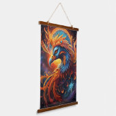 Phoenix Wall Tapestry Wandteppich Mit Holzrahmen (Gewinkelt)