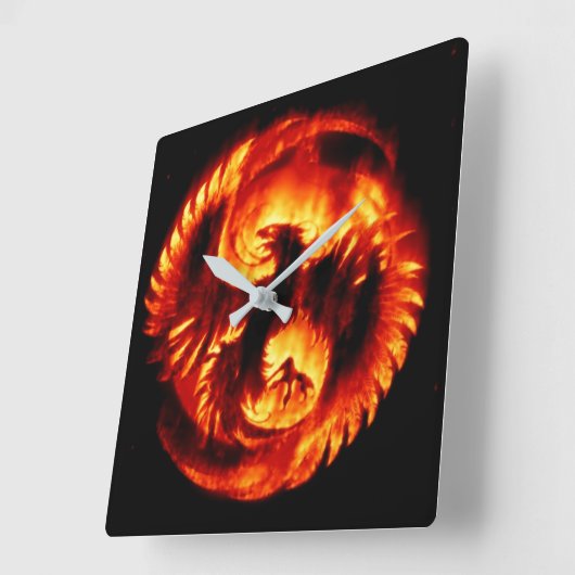 Phoenix-Wand Quadratische Wanduhr (Winkel)