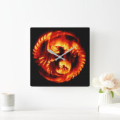 Phoenix-Wand Quadratische Wanduhr (Zuhause)