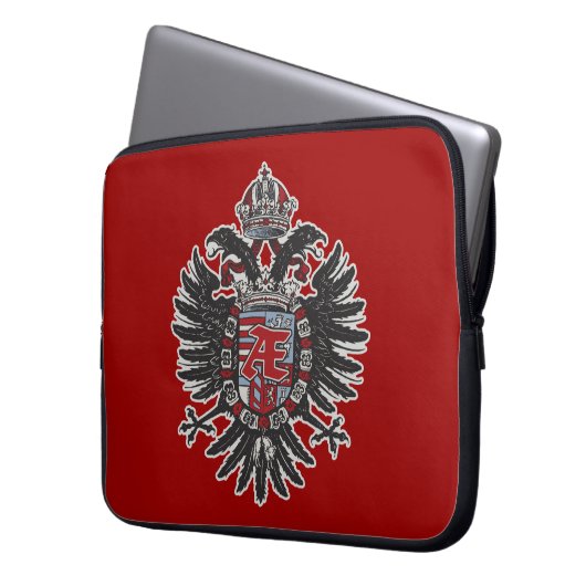 Phoenix-Wappen heraldischer Ænigma grafischer Laptopschutzhülle (Vorderseite Links)