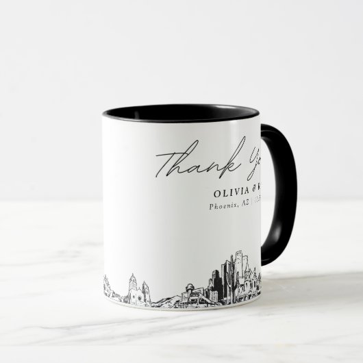 Phoenix Wedding Custom Personalisiert Coffee Tasse (VorderseiteRechts)