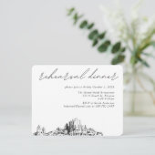 Phoenix Wedding Elegante Probe Dinner Begleitkarte (Stehend Vorderseite)