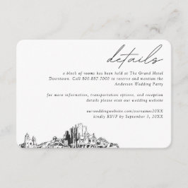 Phoenix Wedding Hotel Zimmerblockdetails Begleitkarte