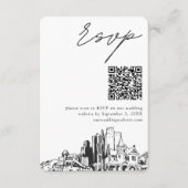 Phoenix Wedding Modern UAWG QR Code Begleitkarte (Vorderseite)