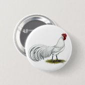 Phoenix: Weißer Rooster Button (Vorne & Hinten)