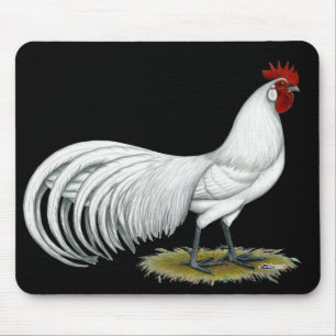 Phoenix: Weißer Rooster Mousepad