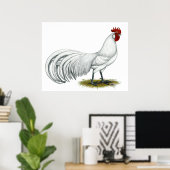 Phoenix: Weißer Rooster Poster (Heimbüro)