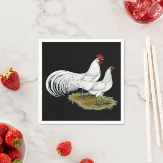 Phoenix: Weißes Paar Serviette (Beispiel)