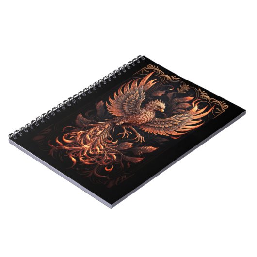 Phoenix-Wiedergabe von Spiral-Foto-Notebook Notizblock (Linke Seite)