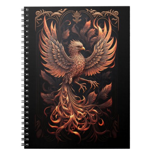 Phoenix-Wiedergabe von Spiral-Foto-Notebook Notizblock (Vorderseite)
