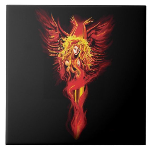 Phoenix Woman Fliese (Vorderseite)