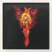 Phoenix Woman Glasuntersetzer (Vorderseite)